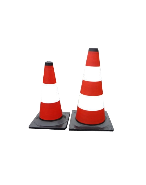 Zdjęcie: Pachołek drogowy biało-czerwony 50 cm odblaskowy PROFIX