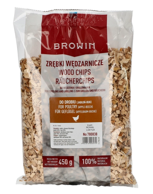 Zdjęcie: Zrębki mix do drobiu (50% jabłoń + 50% buk)- 450g kl.8 780838 BROWIN