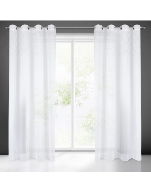 Zdjęcie: Firana gotowa Perla 140x250 cm biały EUROFIRANY