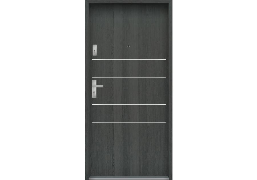 Zdjęcie: Drzwi wejściowe do mieszkań Bastion A-30 Grafit 90 cm prawe OSP KR CENTER