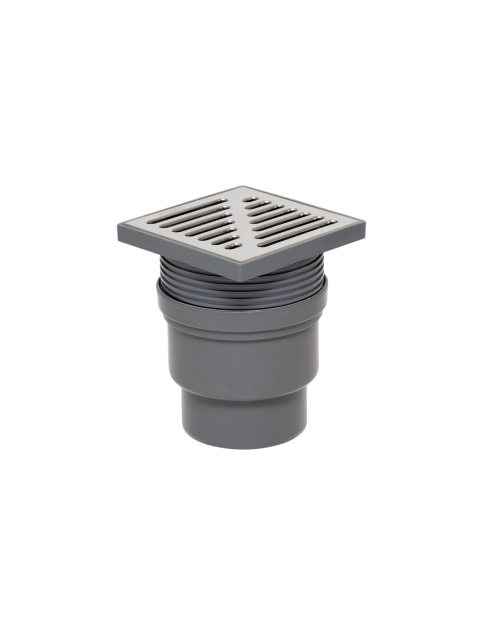 Zdjęcie: Wpust kanalizacyjny regulowany z wyjściem prostym 110 mm z rusztem nierdzewnym TYCNER