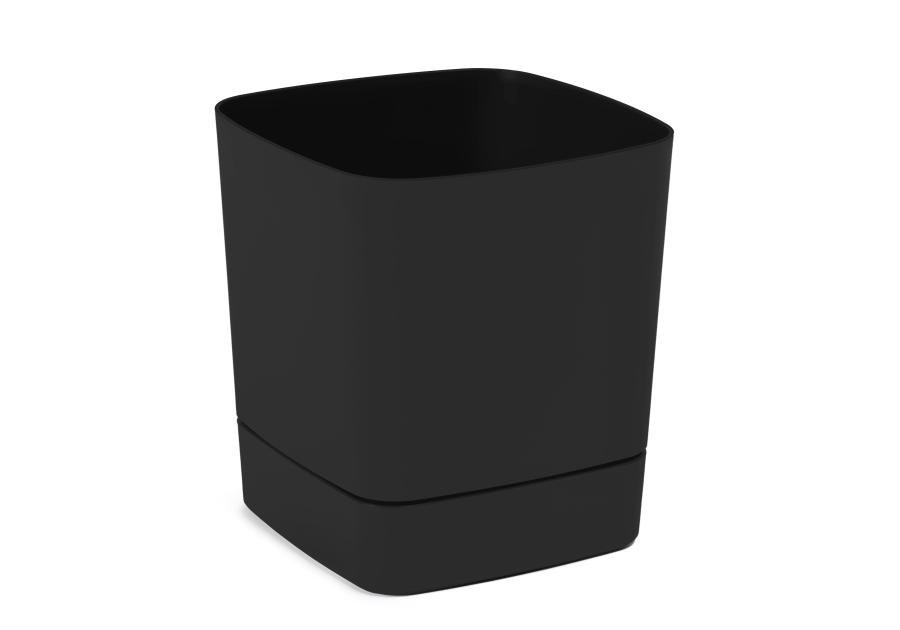 Zdjęcie: Donica z podstawką Clima 34x34 cm czarna LAMELA PLASTIC