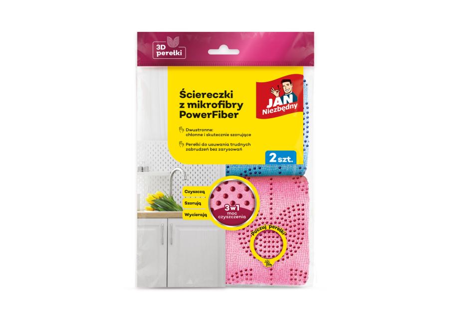 Zdjęcie: Ściereczki z mikrofibry PowerFiber 2 sztuki JAN NIEZBĘDNY