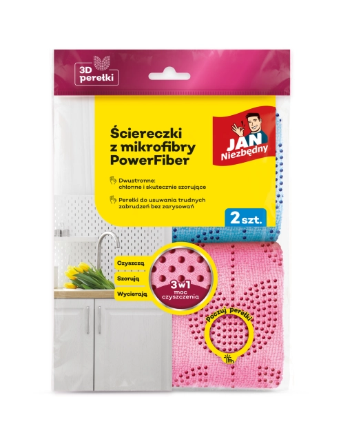 Zdjęcie: Ściereczki z mikrofibry PowerFiber 2 sztuki JAN NIEZBĘDNY