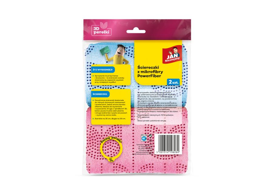 Zdjęcie: Ściereczki z mikrofibry PowerFiber 2 sztuki JAN NIEZBĘDNY