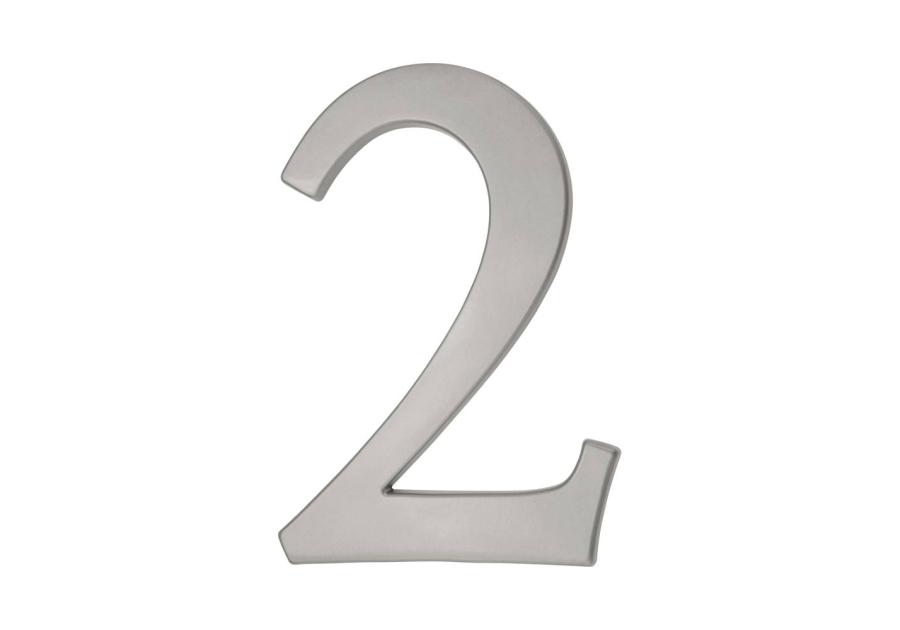 Zdjęcie: Cyfra aluminiowa 2 srebrna 190 mm METRO