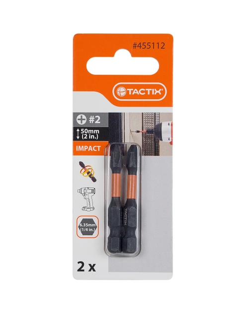 Zdjęcie: Bit udarowy 50 mm PH2, 2 szt. TACTIX