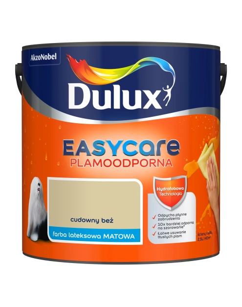 Zdjęcie: Farba lateksowa Easy Care cudowny beż 2,5 L DULUX