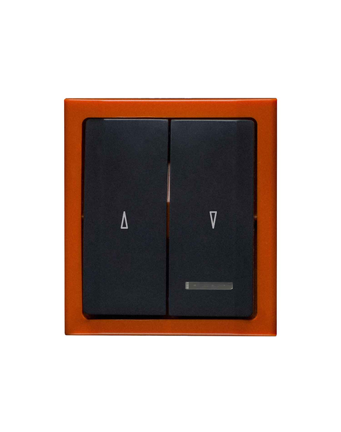 Zdjęcie: Przycisk żaluzjowy Bravo z podświetleniem natynkowy IP54 pomarańcz POLMARK