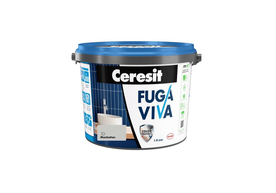 Zdjęcie: Fuga Viva elastyczna cementowa 1-8 mm manhattan 2 kg CERESIT