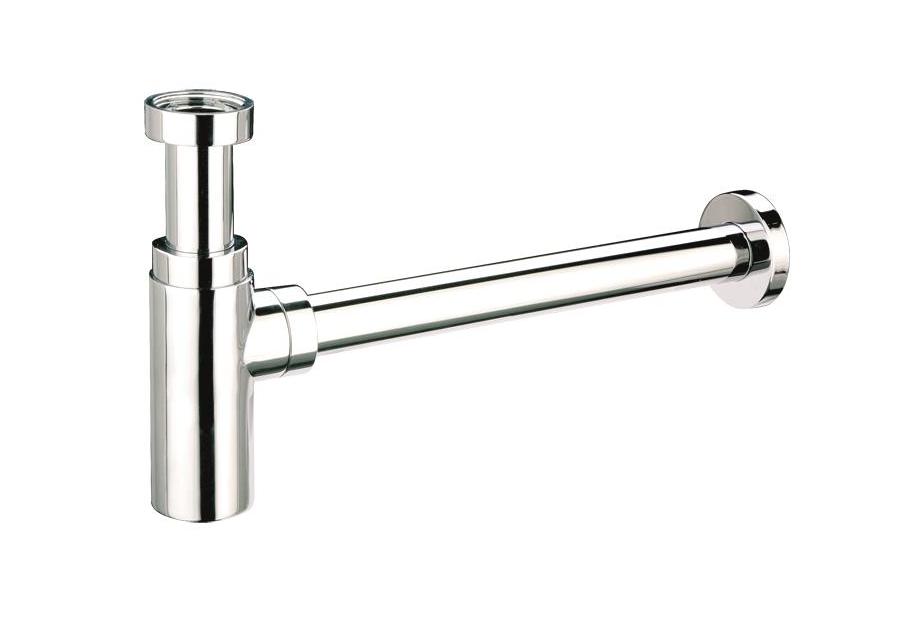 Zdjęcie: Syfon umywalkowy butelkowy niski dekoracyjny 1.1/4x32 bez spustu chrom MCALPINE