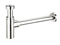 Zdjęcie: Syfon umywalkowy butelkowy niski dekoracyjny 1.1/4x32 bez spustu chrom MCALPINE