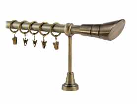 Karnisz pojedynczy Valentina fi 19 mm - 240 cm rullo złoto folia KARWEL