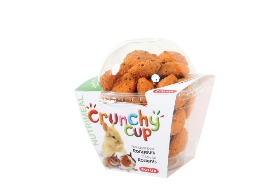 Zdjęcie: Przysmak naturalny dla gryzoni Crunchy Cup marchew siemię 200 g ZOLUX
