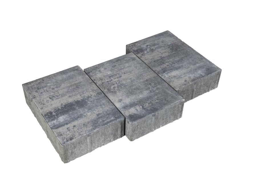 Zdjęcie: Kostka brukowa Urbanika 8x30x20 cm nerino biało-szaro-czarny POLBRUK