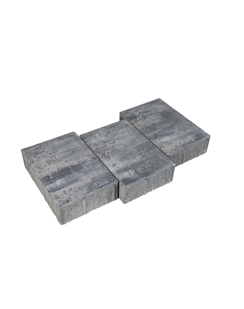 Zdjęcie: Kostka brukowa Urbanika 8x30x20 cm nerino biało-szaro-czarny POLBRUK
