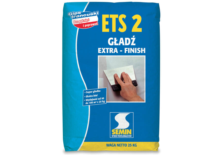 Gładź Extra Finish Ets 2 - 15 kg SEMIN - SEMIN - Gładzie sypkie