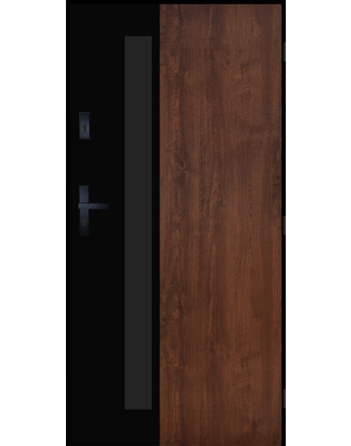 Zdjęcie: Drzwi zewnętrzne galileo orzech 90p komplet PANTOR