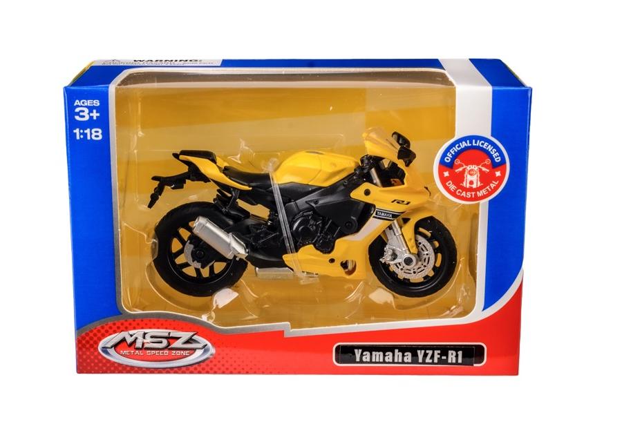 Zdjęcie: Model metalowy 1:18 Yamaha Yzf-R1 67705 żółty MSZ