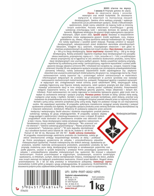 Zdjęcie: Ziarno na myszy i szczury 1 kg BROS