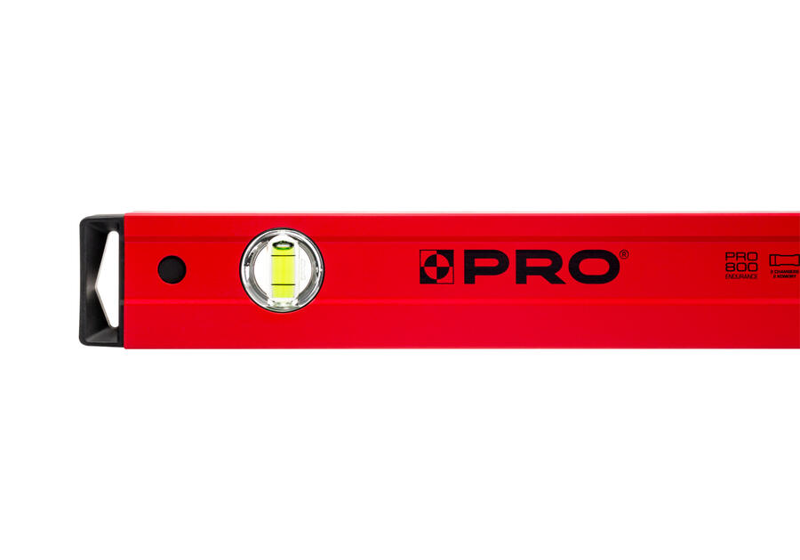 Zdjęcie: Poziomnica PRO800 malowana czerwona z uchwytem 80 cm PRO