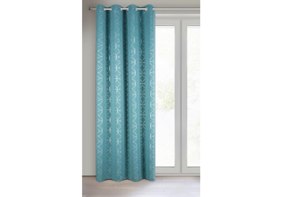 Zdjęcie: Zasłona gotowa Abella 135x250 cm turkusowy EUROFIRANY