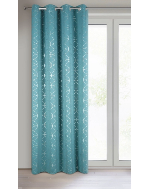 Zdjęcie: Zasłona gotowa Abella 135x250 cm turkusowy EUROFIRANY