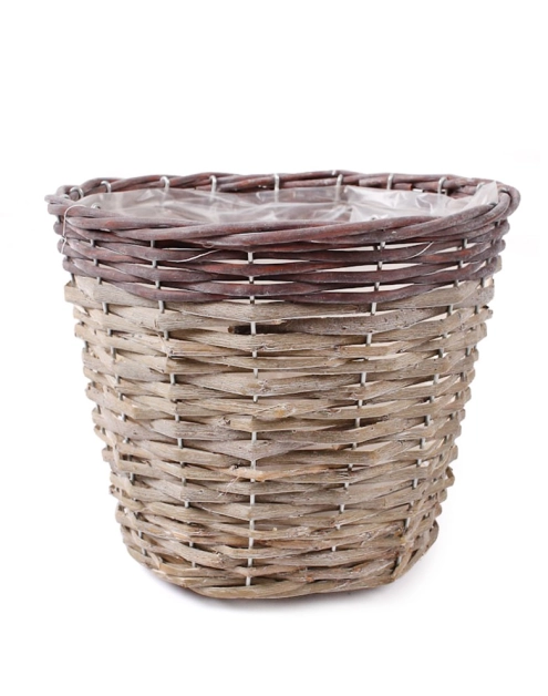 Zdjęcie: Osłonka na doniczkę wiklinowa 24x20 cm duża  TIN TOURS