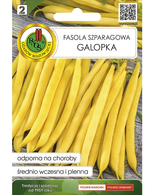 Zdjęcie: Fasola szparagowa żółta Karłowa Galopka 20 g PNOS