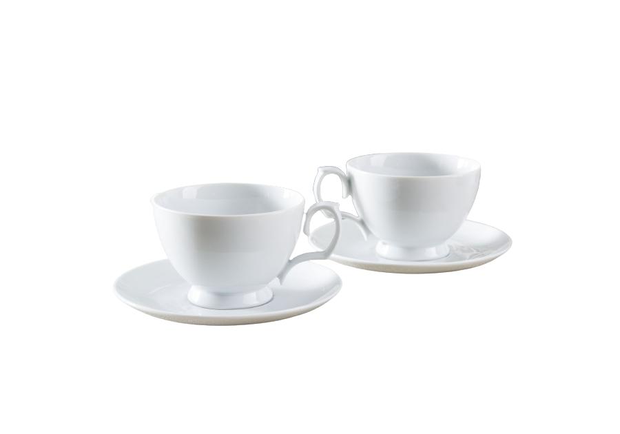 Zdjęcie: Komplet 2 filiżanek śniadaniowych Mariapaula biała 350 ml, Spodek 17 cm ALTOMDESIGN
