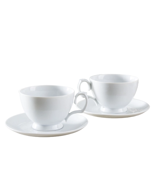 Zdjęcie: Komplet 2 filiżanek śniadaniowych Mariapaula biała 350 ml, Spodek 17 cm ALTOMDESIGN