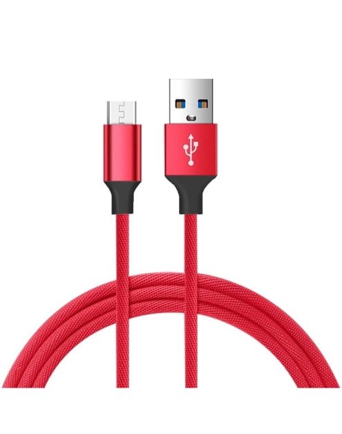 Zdjęcie: Kabel USB - micro USB czerwony 1,5 m VA0004 VAYOX