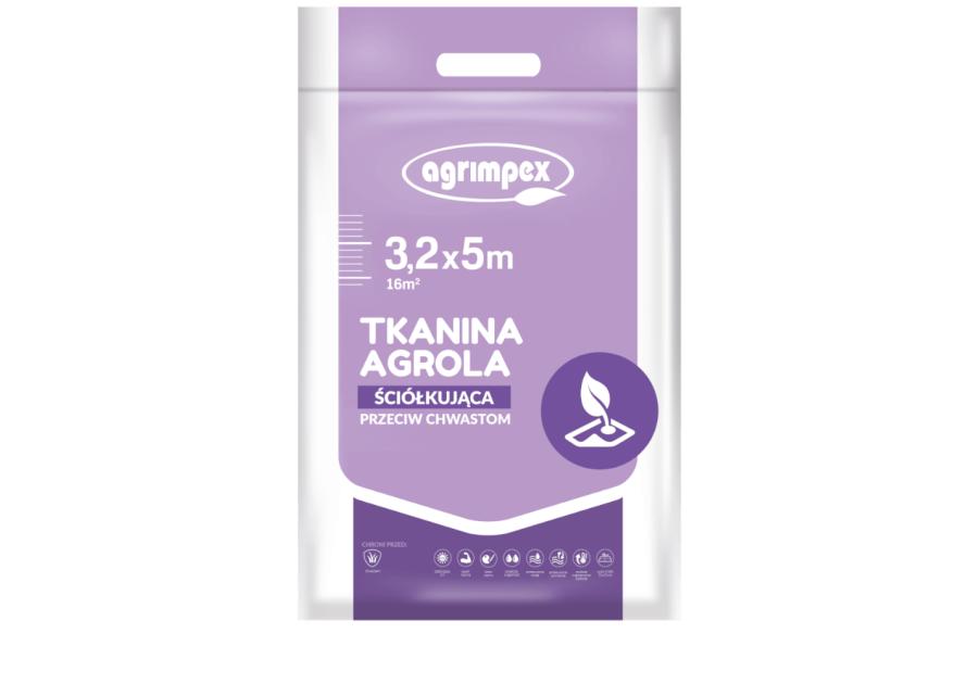 Zdjęcie: Tkanina ogrodnicza czarna 100 gr Agrola 2% UV 3,2 x 5 m AGRIMPEX