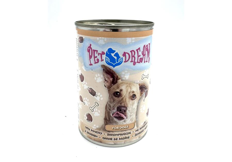 Zdjęcie: Konserwa dla psów dorosłych z drobiem 415 g PET DREAM