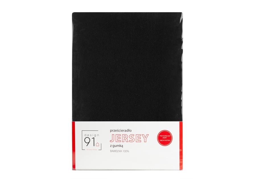 Zdjęcie: Prześcieradło Jersey z gumką 160x200 + 30 cm czarne EUROFIRANY