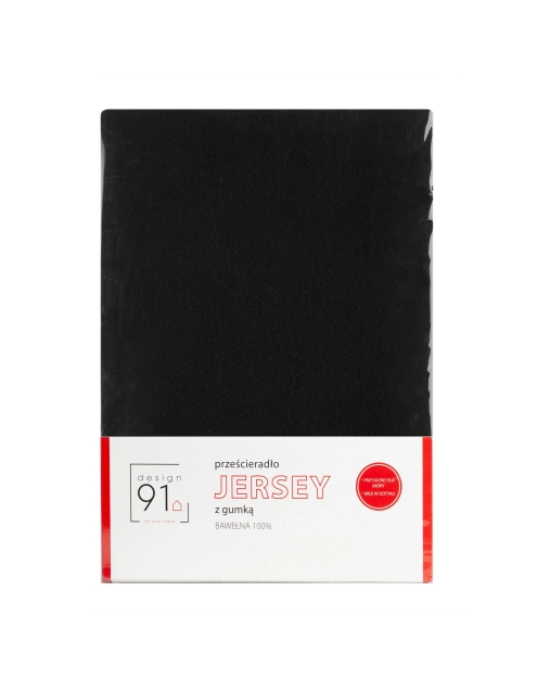 Zdjęcie: Prześcieradło Jersey z gumką 160x200 + 30 cm czarne EUROFIRANY