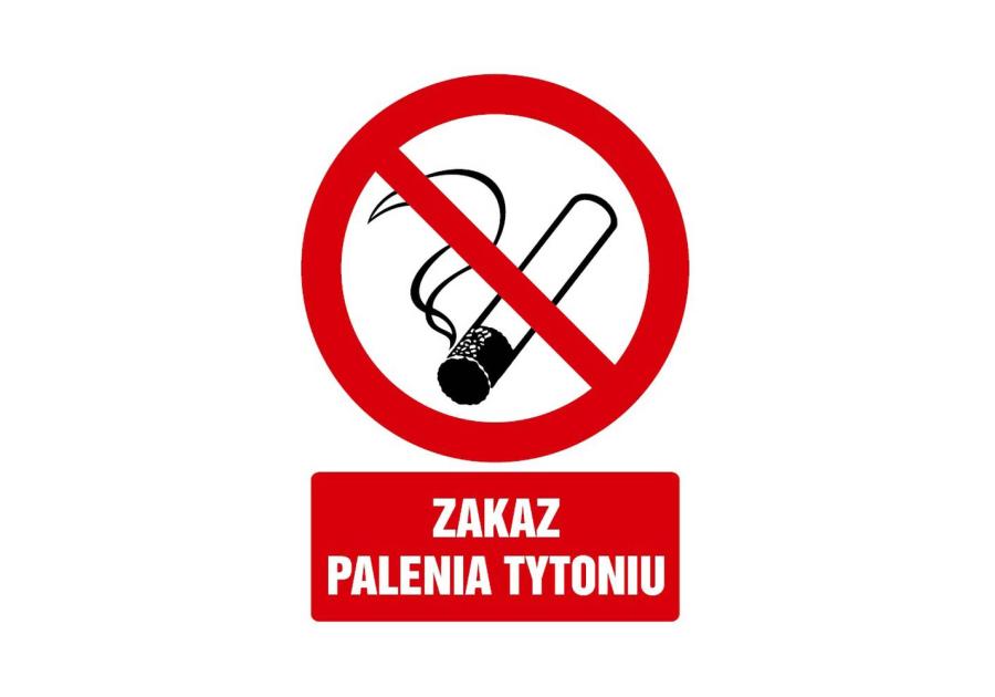 Zdjęcie: Oznaczenie "Zakaz palenia tytoniu" 21x29,7 cm METRO