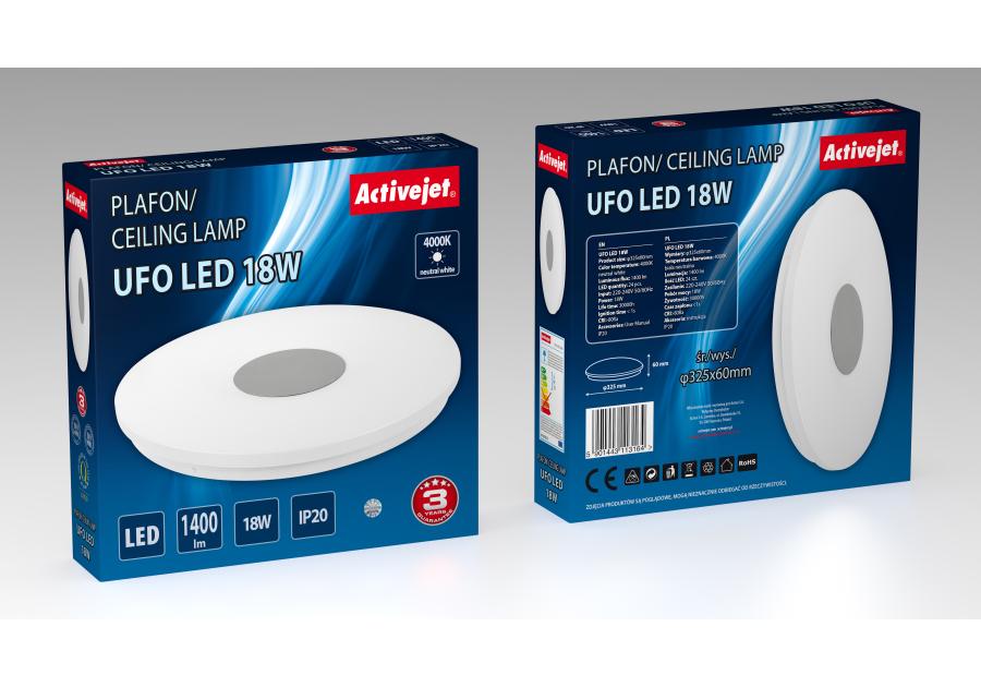 Zdjęcie: Plafon LED Aje-Ufo 18W  ACTIVEJET