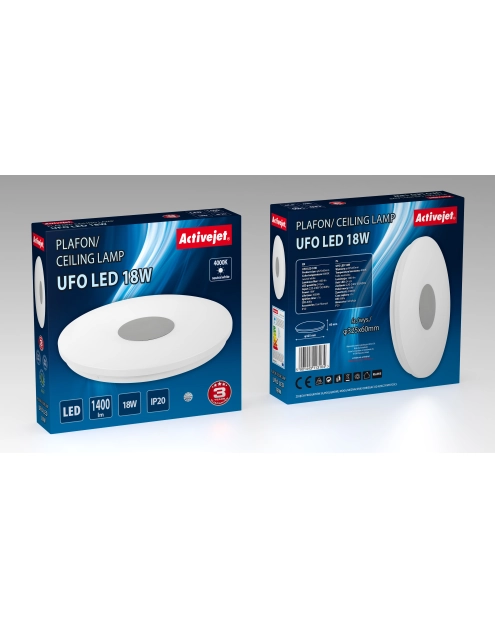 Zdjęcie: Plafon LED Aje-Ufo 18W  ACTIVEJET