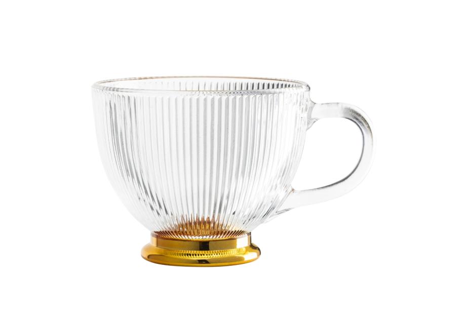 Zdjęcie: Filiżanka szklana na stopce w kolorze złota Selena 430 ml ALTOM DESIGN
