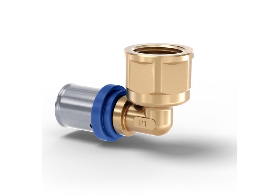 Zdjęcie: Kolano zaciskowe gwint wewnętrzny 16/1/2 Radopress PIPELIFE