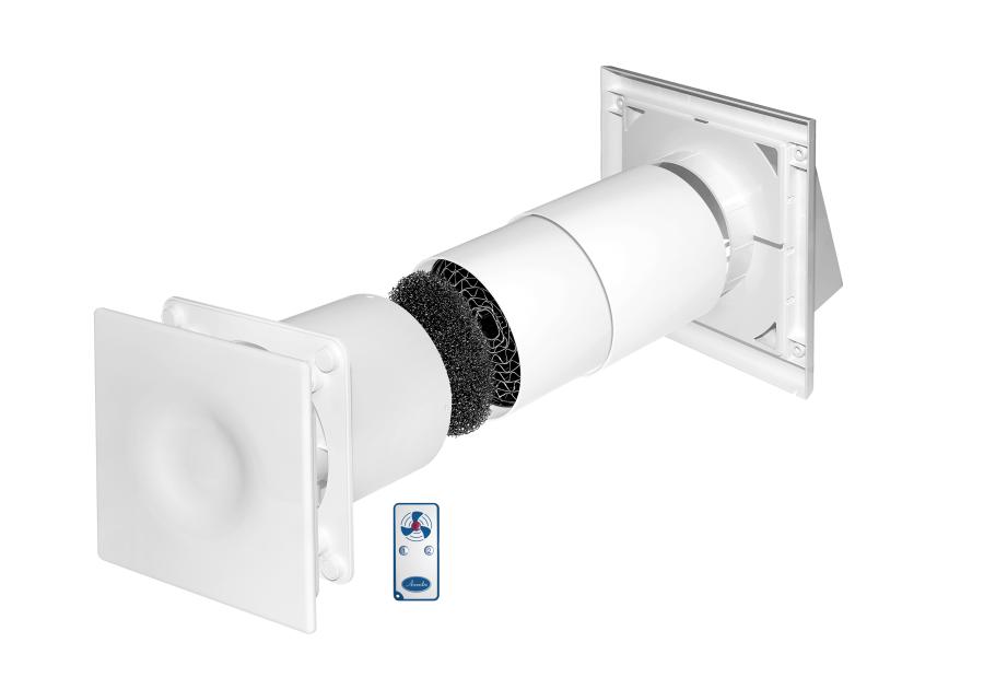 Zdjęcie: Rekuperator kompaktowy HRV100 z pilotem AWENTA