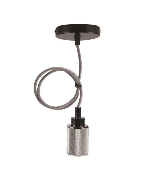 Zdjęcie: Zawiesie metalowe 1X60 W E27chrom/czarne CANDELLUX