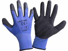 Rękawice lateks niebiesko-czarne l212408p, 12 par, "8",CE, LAHTI PRO