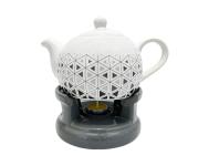 Zdjęcie: Dzbanek z podgerzwaczem 1 L ceramiczny BELLA FIORE