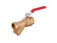 Zdjęcie: Zawór kulowy z filtrem skośnym 1 1/2" KFA