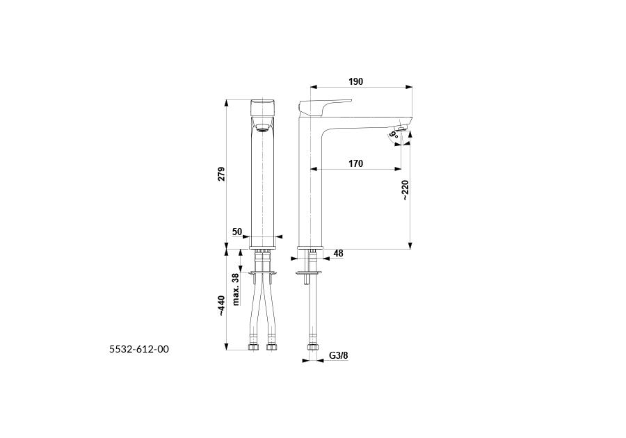 Zdjęcie: Bateria umywalkowa Mokait nablatowa KFA