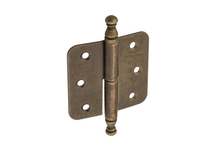 Zdjęcie: Zawias meblowy nakładany ozdobny patyna lewy METRO