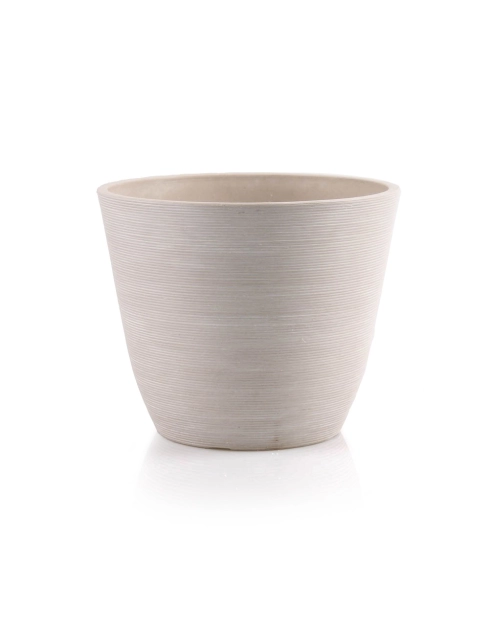 Zdjęcie: Doniczka z surowców wtórnych 20x20x16,4 cm ekologiczna biała TIN TOURS