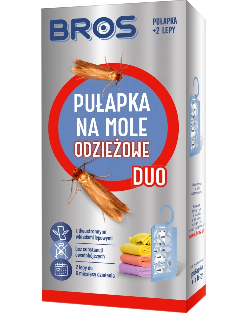 Zdjęcie: Pułapka na mole odzieżowe Duo + 2 wkłady BROS